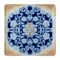 KUTAHYA Blue Blanc BNTAN25DU891310 Тарелка плоская квадратная без полей (D1, 25х25см, h2,45см) фарфор