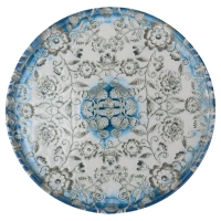 KUTAHYA Blue Blanc BNROT24DU891310 Тарелка с плоским дном без полей (D1, d24см, h1,8см) фарфор